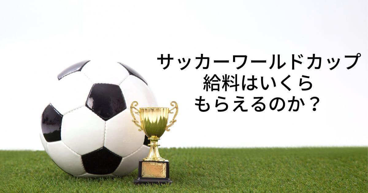 【日本代表】サッカーワールドカップ （W杯）の給料はいくらもらえるのか？